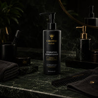 Men's Strength Conditioner on vanity